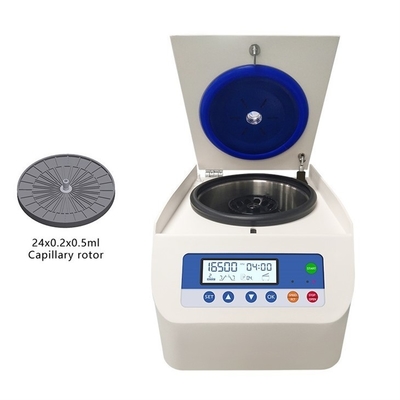 10x5ml Benchtop เครื่องหลอมศูนย์กลางความเร็วสูง 16500 rpm